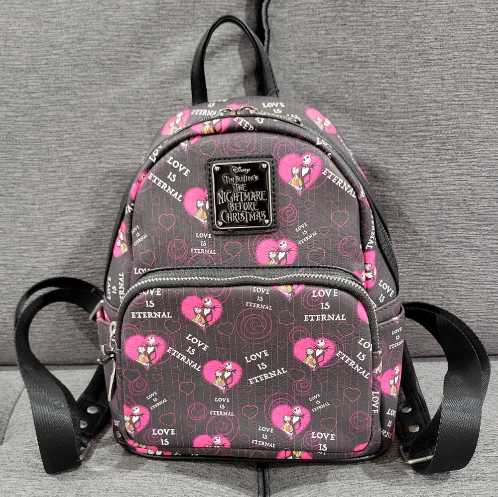 Pink A La Mode Love Is Eternal Loungefly Nightmare before Christmas Backpack